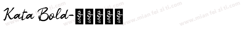 Kata Bold字体转换